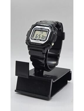 Casio F108WHC-1A, Digital Chronograph Watch, Black Resin, Alarm, 7 Year Battery